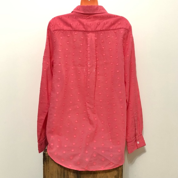 Crown & Ivy Coral Long Sleeve Blouse - Picture 7 of 10